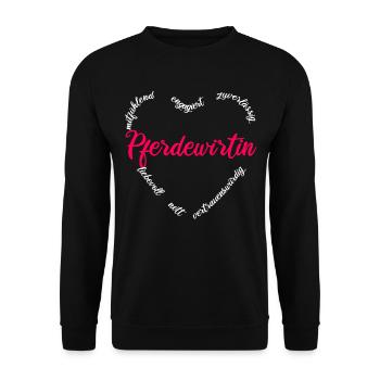 Pferdewirtin Beruf Pferdewirt Frauen Geschenk - Unisex Pullover - Schwarz - Vorne - Alina (178cm) & Michal (187cm)