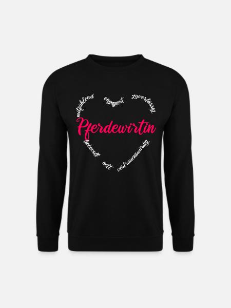 Pferdewirtin Beruf Pferdewirt Frauen Geschenk - Unisex Pullover - Schwarz