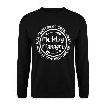 Responsable Marketing Gestion des Ventes Admin Vintage - Sweat-shirt Unisexe - noir - Devant - Alina (178cm) & Michal (187cm)