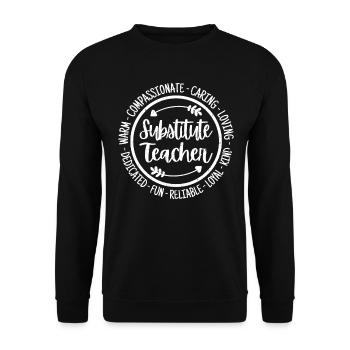 Enseignant suppléant Enseignant Éducateur éducatif - Sweat-shirt Unisexe - noir - Devant - Alina (178cm) & Michal (187cm)