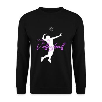 Volleyball Girl Sport - jouer au volley-ball - Sweat-shirt Unisexe - noir - Devant - Alina (178cm) & Michal (187cm)