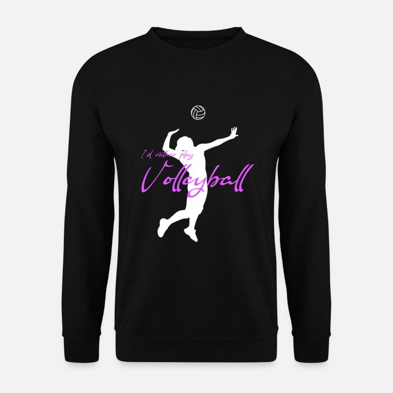 Volleyball Girl Sport - playing volleyball - Unisex Pullover - Schwarz