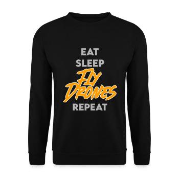 Drone Quadcopter Routine Hobby Pilot - Sweat-shirt Unisexe - noir - Devant - Alina (178cm) & Michal (187cm)