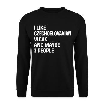 J’aime le Vlcak tchécoslovaque et peut-être 3 personnes - Sweat-shirt Unisexe - noir - Devant - Alina (178cm) & Michal (187cm)