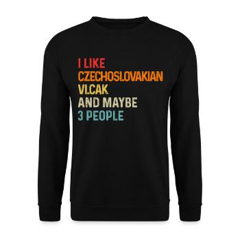 J’aime le Vlcak tchécoslovaque et peut-être 3 personnes - Sweat-shirt Unisexe - noir - Devant - Alina (178cm) & Michal (187cm)