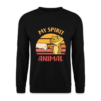 Bearded Dragon - Unisex Sweatshirt - black - Front - Alina (178cm) & Michal (187cm)