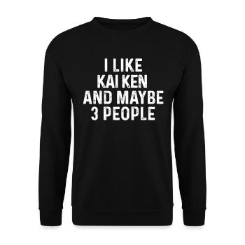 J’aime Kai Ken et peut-être 3 personnes Dog Lover Gift - Sweat-shirt Unisexe - noir - Devant - Alina (178cm) & Michal (187cm)