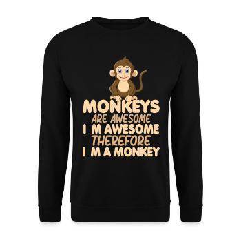 Flying Monkeys - Unisex Sweatshirt - black - Front - Alina (178cm) & Michal (187cm)