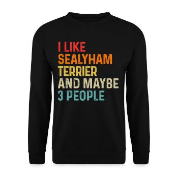 I Like Sealyham Terrier And Maybe 3 People Dog - Unisex Sweatshirt - black - Front - Alina (178cm) & Michal (187cm)
