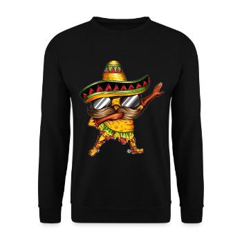 Taco Tacos Dance Dab Mexique Tenue mexicaine - Sweat-shirt Unisexe - noir - Devant - Alina (178cm) & Michal (187cm)