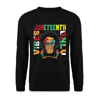 Feiertag Muttertag Stolze Frauen Shirt Starke Frau - Unisex Pullover - Schwarz - Vorne - Alina (178cm) & Michal (187cm)
