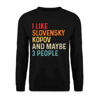 I Like Slovensky Kopov And Maybe 3 People Dog - Unisex Sweatshirt - black - Front - Alina (178cm) & Michal (187cm)