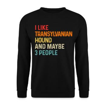 I Like Transylvanian Hound And Maybe 3 People Dog - Unisex Sweatshirt - black - Front - Alina (178cm) & Michal (187cm)