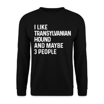 I Like Transylvanian Hound And Maybe 3 People Dog - Unisex Sweatshirt - black - Front - Alina (178cm) & Michal (187cm)
