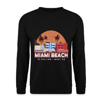 Vacances à Miami 01 - Sweat-shirt Unisexe - noir - Devant - Alina (178cm) & Michal (187cm)