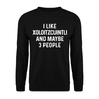 I Like Xoloitzcuintli And Maybe 3 People Dog - Unisex Sweatshirt - black - Front - Alina (178cm) & Michal (187cm)