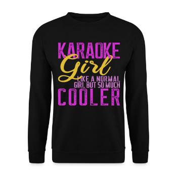Karaoké Chant Femmes Cadeau - Sweat-shirt Unisexe - noir - Devant - Alina (178cm) & Michal (187cm)