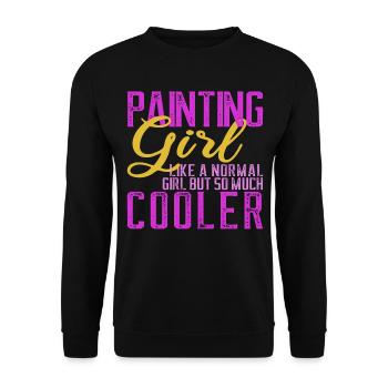 Painting Art Painter Artist Girls Women - Unisex Sweatshirt - black - Front - Alina (178cm) & Michal (187cm)