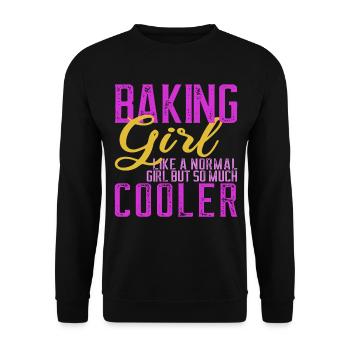 Baking Hobby Baker Women GEschenk - Unisex Sweatshirt - black - Front - Alina (178cm) & Michal (187cm)