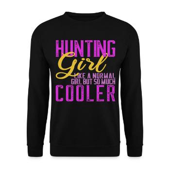 Chasse Chasseur Chasseur Femmes Cadeau - Sweat-shirt Unisexe - noir - Devant - Alina (178cm) & Michal (187cm)
