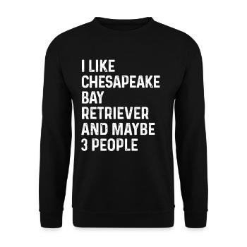 I Like Chesapeake Bay Retriever And Maybe 3 People - Unisex Sweatshirt - black - Front - Alina (178cm) & Michal (187cm)