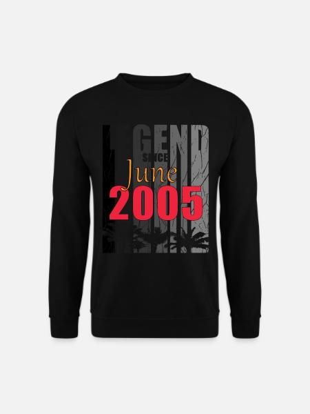2005 Jahrgang geboren im Juni Geschenk - Unisex Pullover - Schwarz