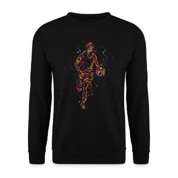 Basketball Basketballer - Unisex Sweatshirt - black - Front - Alina (178cm) & Michal (187cm)