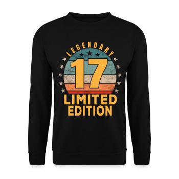 Birthday Legendary 17 Years Limited Edition - Unisex Sweatshirt - black - Front - Alina (178cm) & Michal (187cm)