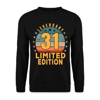 Birthday Legendary 31 Years Limited Edition - Unisex Sweatshirt - black - Front - Alina (178cm) & Michal (187cm)