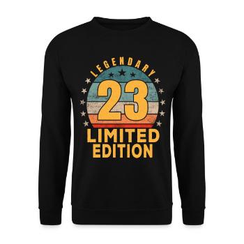 Geburtstag Legendary 23 Jahre Limited Edition - Unisex Pullover - Schwarz - Vorne - Alina (178cm) & Michal (187cm)