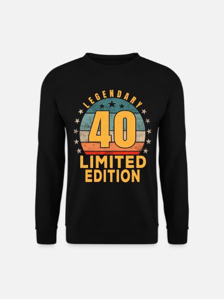 Geburtstag Legendary 40 Jahre Limited Edition - Unisex Pullover - Schwarz