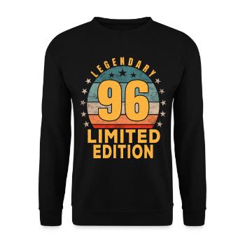 Birthday Legendary 96 Years Limited Edition - Unisex Sweatshirt - black - Front - Alina (178cm) & Michal (187cm)