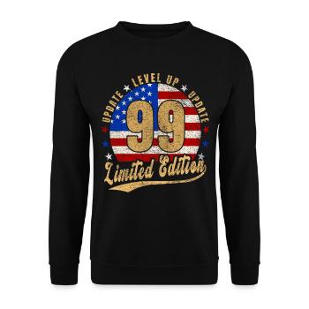 Update Level Up 99 Years Limited Edition USA - Unisex Sweatshirt - black - Front - Alina (178cm) & Michal (187cm)