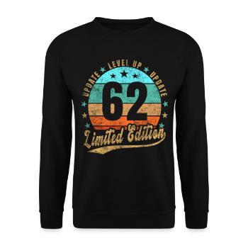 Update Level Up 62 Years Limited Edition Retro - Unisex Sweatshirt - black - Front - Alina (178cm) & Michal (187cm)