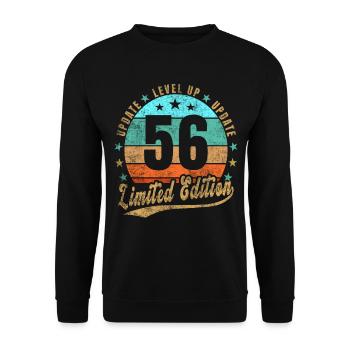 Update Level Up 56 Years Limited Edition Retro - Unisex Sweatshirt - black - Front - Alina (178cm) & Michal (187cm)