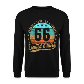 Update Level Up 66 Years Limited Edition Retro - Unisex Sweatshirt - black - Front - Alina (178cm) & Michal (187cm)