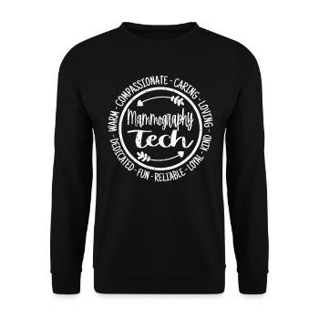 Mammographie Tech Rad Tech Vintage - Sweat-shirt Unisexe - noir - Devant - Alina (178cm) & Michal (187cm)