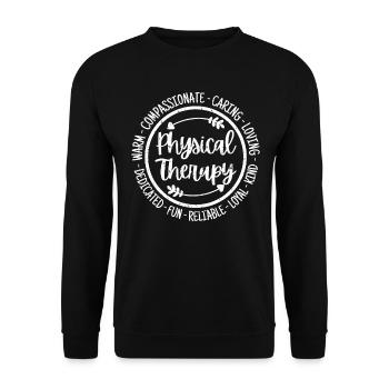 Physical Therapy Physiotherapist PT Therapist - Unisex Sweatshirt - black - Front - Alina (178cm) & Michal (187cm)