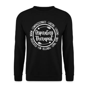 Inhalothérapeute Travailleur de la santé pulmonaire - Sweat-shirt Unisexe - noir - Devant - Alina (178cm) & Michal (187cm)