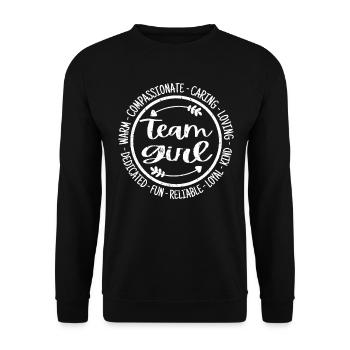 team girl team girl funnyTeam Girl Vintage - Unisex Sweatshirt - black - Front - Alina (178cm) & Michal (187cm)