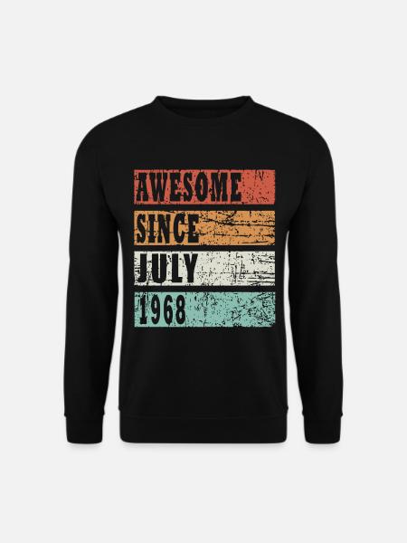 1968 juli vintage Geburtstag - Unisex Pullover - Schwarz