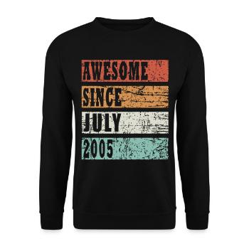 Year of construction 2006 July born gift idea - Unisex Pullover - Schwarz - Vorne - Alina (178cm) & Michal (187cm)