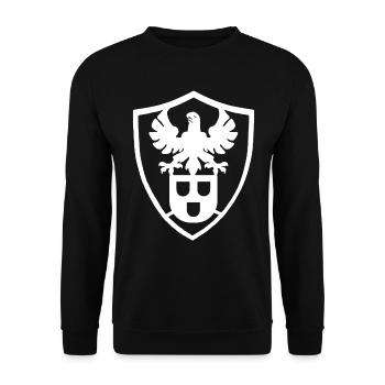 Maler Lackierer Malermeister Zunftzeichen Geschenk - Unisex Pullover - Schwarz - Vorne - Alina (178cm) & Michal (187cm)