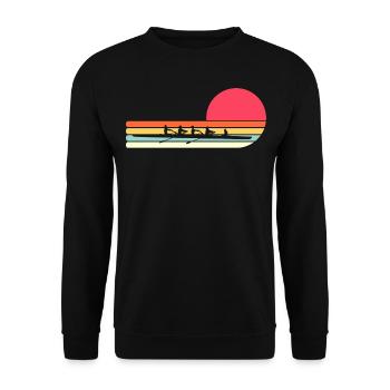Rowing Rower Rowing Boat - Unisex Sweatshirt - black - Front - Alina (178cm) & Michal (187cm)
