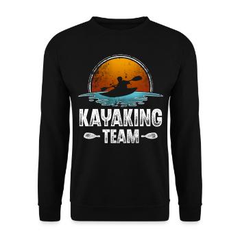 Kayak Kayaking Paddle Kayaker Kayaker - Unisex Sweatshirt - black - Front - Alina (178cm) & Michal (187cm)