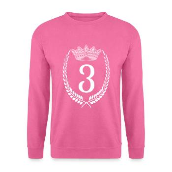 3ème anniversaire Numéro anniversaire 3 - Sweat-shirt Unisexe - rose - Devant