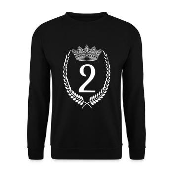 2ème anniversaire Numéro anniversaire 2 - Sweat-shirt Unisexe - noir - Devant - Alina (178cm) & Michal (187cm)