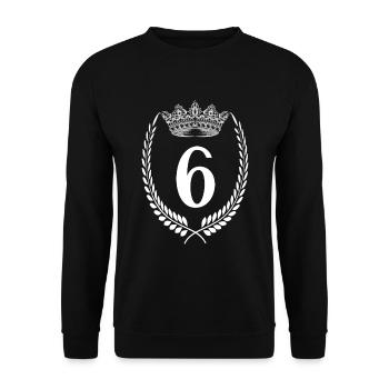 6ème anniversaire Numéro anniversaire 6 - Sweat-shirt Unisexe - noir - Devant - Alina (178cm) & Michal (187cm)