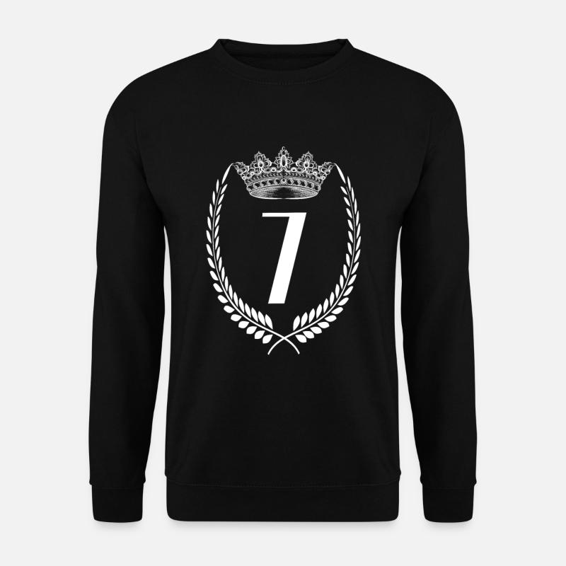 7. Geburtstag Zahl Jubiläum 7 - Unisex Pullover - Schwarz