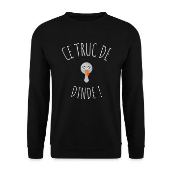 ce truc de dinde ! cadeau jeu de mot humour - Sweat-shirt Unisexe - noir - Devant - Alina (178cm) & Michal (187cm)